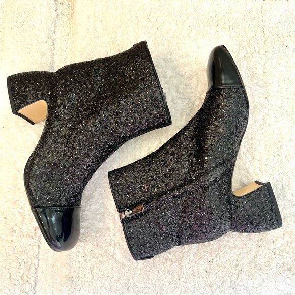 Circus by Sam Edelman Osten Black glitter Sparkle Ankle Booties womens size 6M - Picture 4 of 9